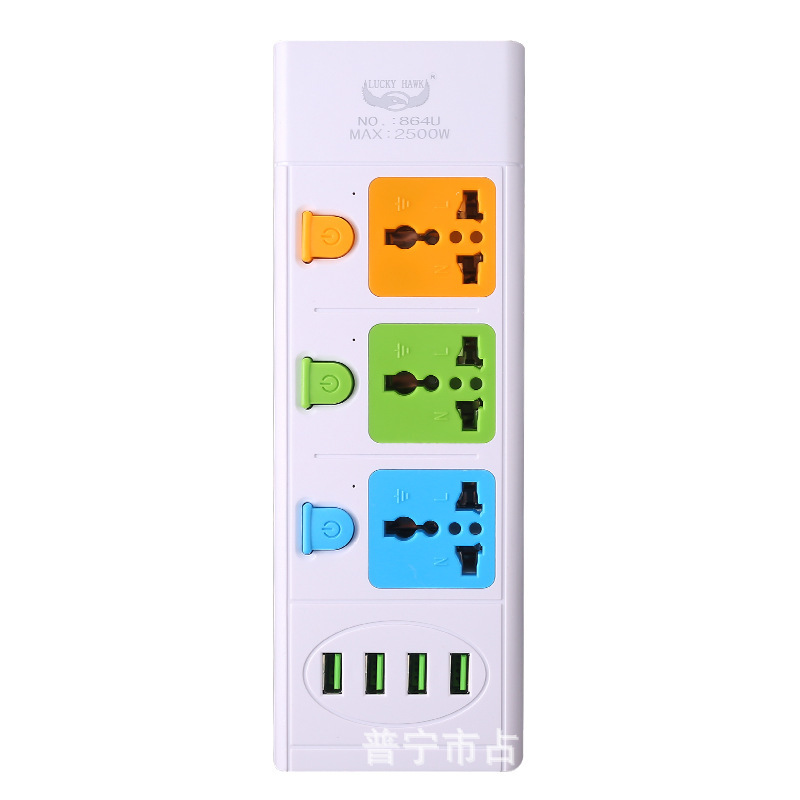 Exportación de Camboya África Tailandia multi-interruptor con conector de conector de cable USB para cargar teléfonos móviles