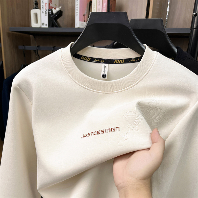 2026 new spring and autumn men's long-sleeved casual fashion round-neck sweatshirt versatile base layer cotton high-quality T-shirt 2026 new spring and autumn men's long-sleeved casual fashion round-neck sweatshirt versatile base layer cotton high-quality T-shirt