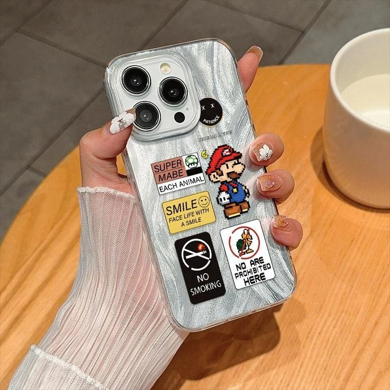 Pixel Mario Suitable for Apple 17Pro Mobile Phone Case Iphone16Plus Cute 15 Cartoon 14 Hard Shell 13 Pixel Mario Suitable for Apple 17Pro Mobile Phone Case Iphone16Plus Cute 15 Cartoon 14 Hard Shell 13