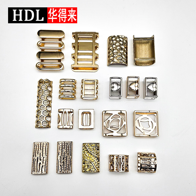 锌合金带花纹泳衣扣泳装配件穿带束缚扣肩扣服饰泳衣比基尼五金件