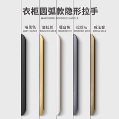 キャビネットのドアの見えない取っ手は非常に簡単で、現代的なシンプルな製品のキャビネットの引き出しのドアの取っ手は穴を開けないでください。
