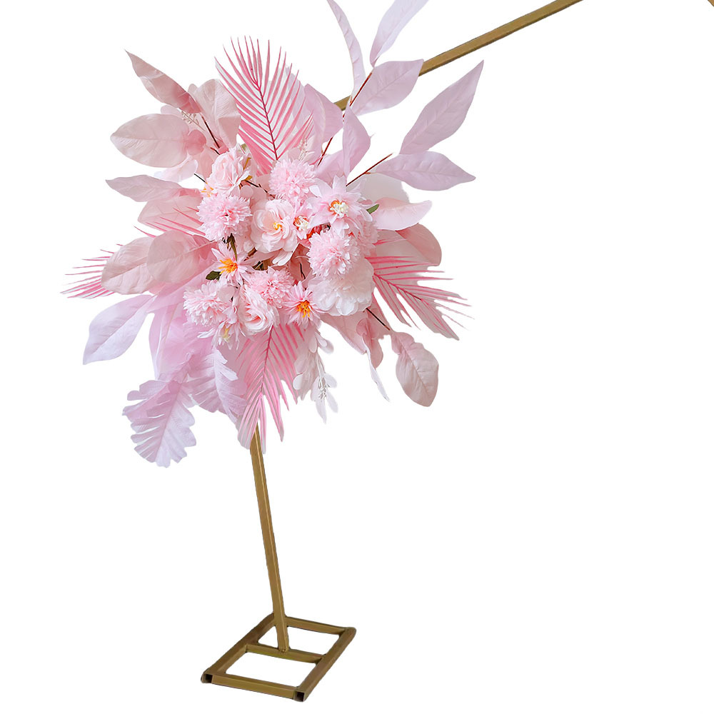 Flores de simulación decorativas arco transfronterizo guía flor de bienvenida tarjeta de agua rosa flores de fondo de boda