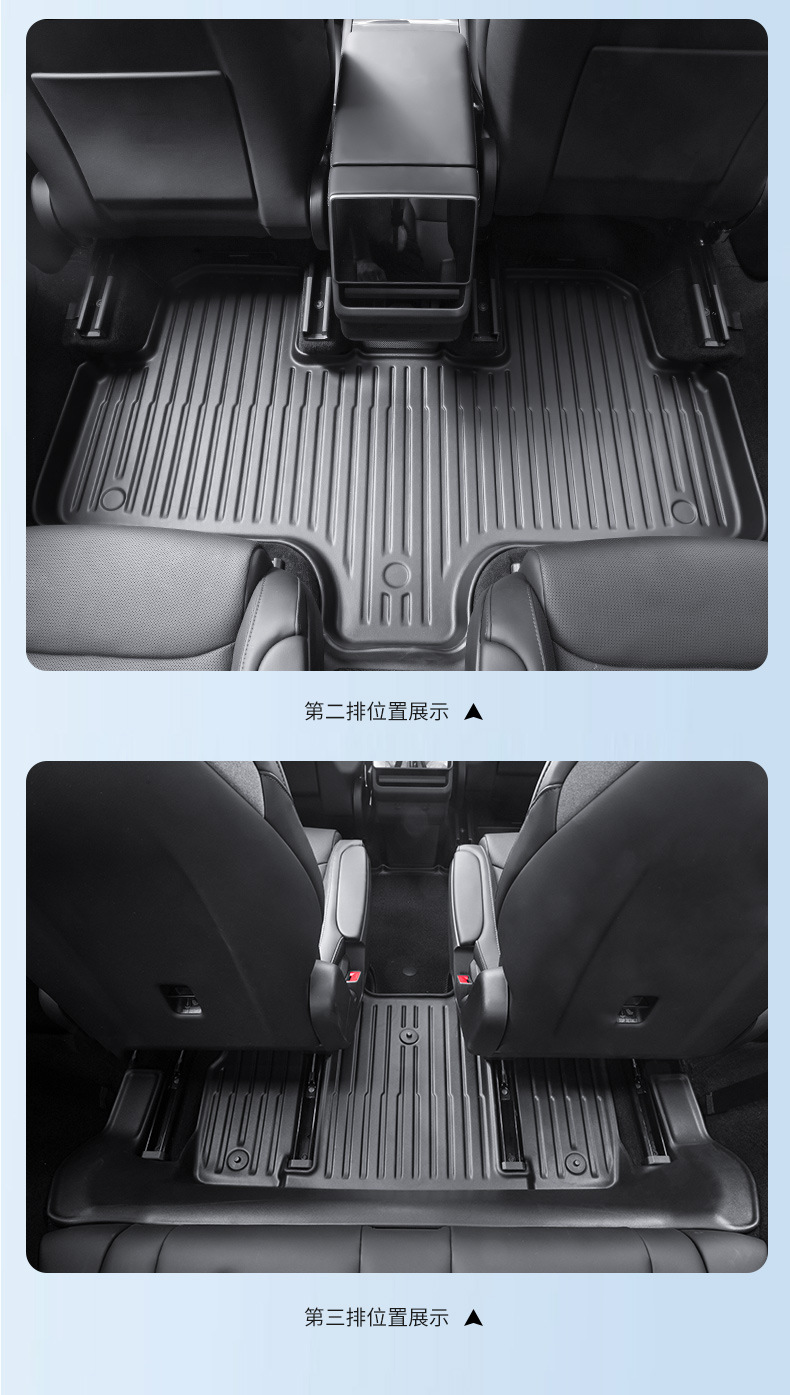 Suitable for Tesla 6-Seater Model Yl Metal Pedal Mats Yl Full Surround Floor Mats Tpe Foot Mats Wholesale