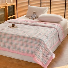 Japanese-style MUJI-style Washable Cotton Summer Cooling Quilt for Double Beds, Air-Conditioning Quilt, Lightweight Summer Quilt for Kids—Perfect as a Corporate Gift