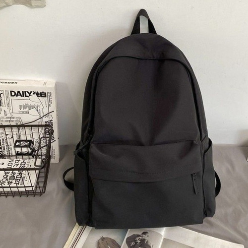 Japanese-style school bag for girls, vintage-inspired, solid color, versatile, double-shoulder bag suitable for middle school, high school, and university students, large capacity, also available for boys