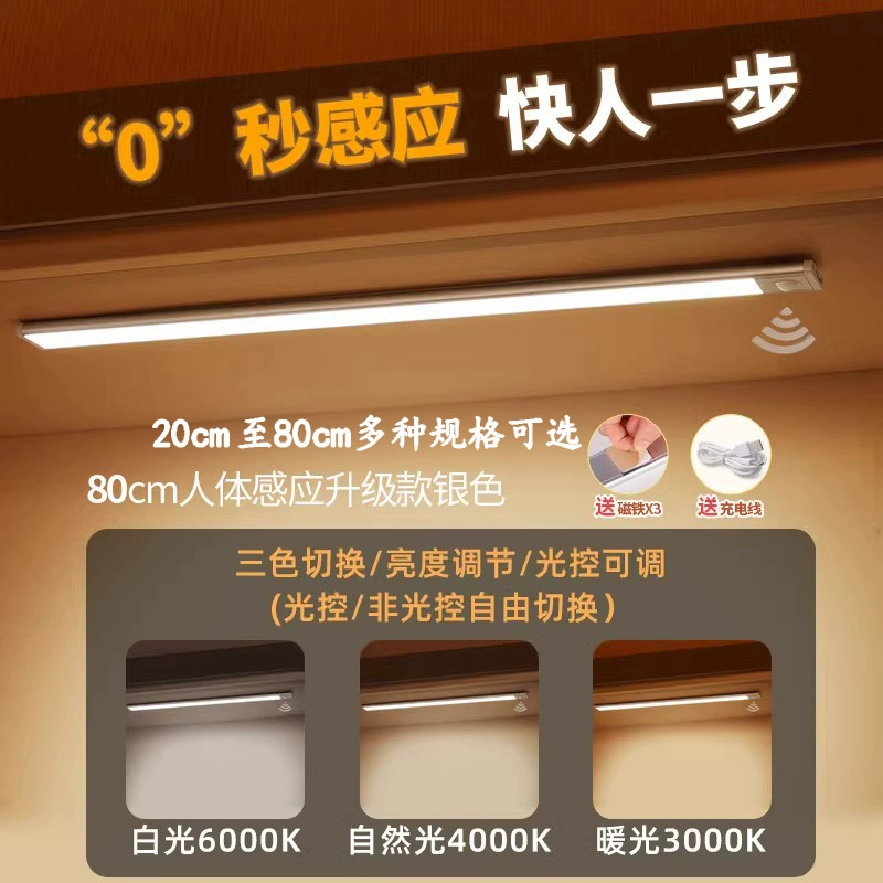 Lights, LED light strip, physiological lamp, dynamic induction self-adhesive interior lighting for wardrobe