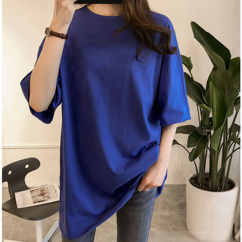 Pregnant women's summer top nursing dress postpartum clothing loose late pregnancy short stature big belly t-shirt summer short sleeve trendy