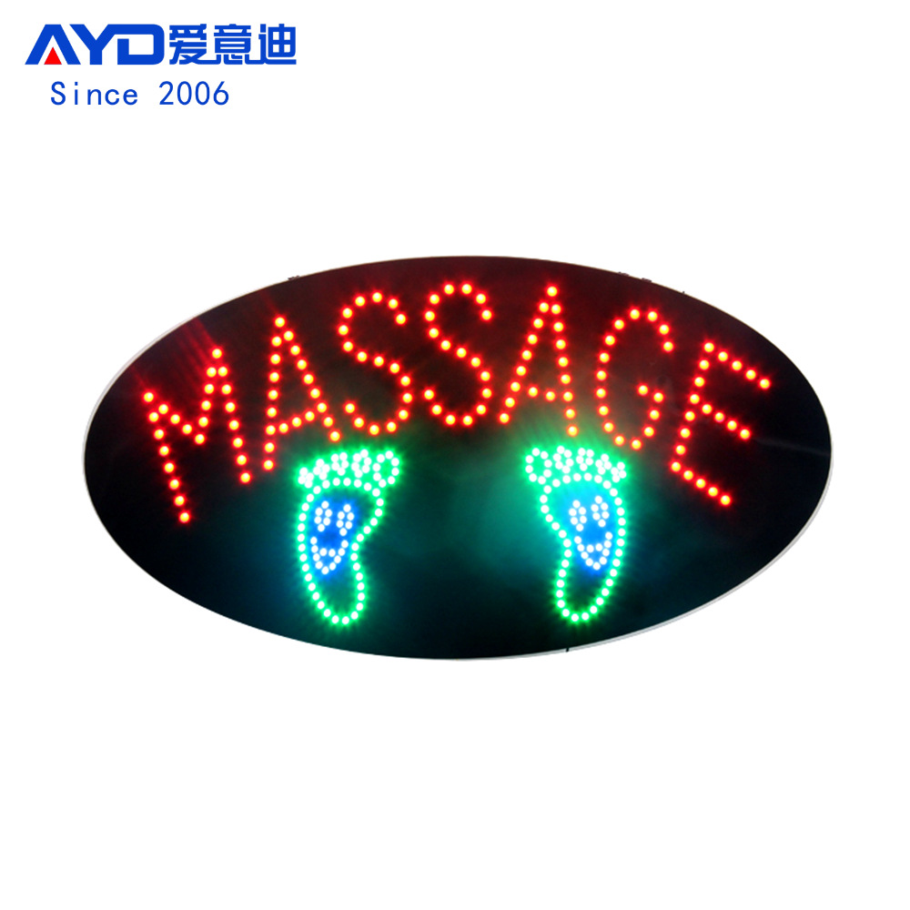LED招牌足浴按摩招牌定制厂家供应LED Massage Sign 38x68.5cm