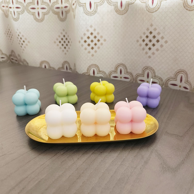 Fábrica en stock mini cubo aromaterapia vela regalo creativo decoración del hogar Accesorios de tiro pequeño cubo vela