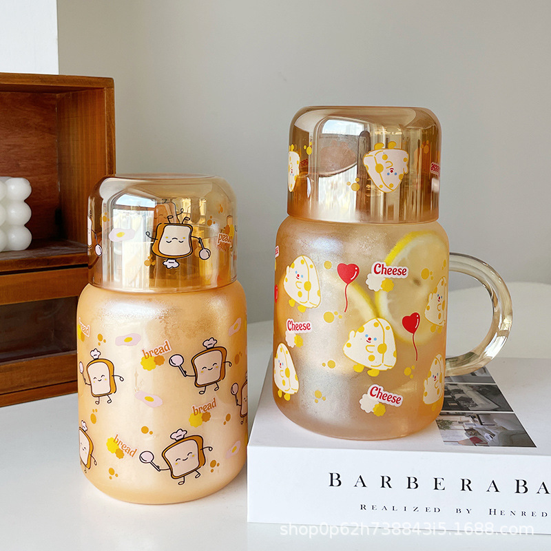Juice cup one pot one cup set one person drink cold brew teapot large capacity glass cup fruit tea cup cold drink cup