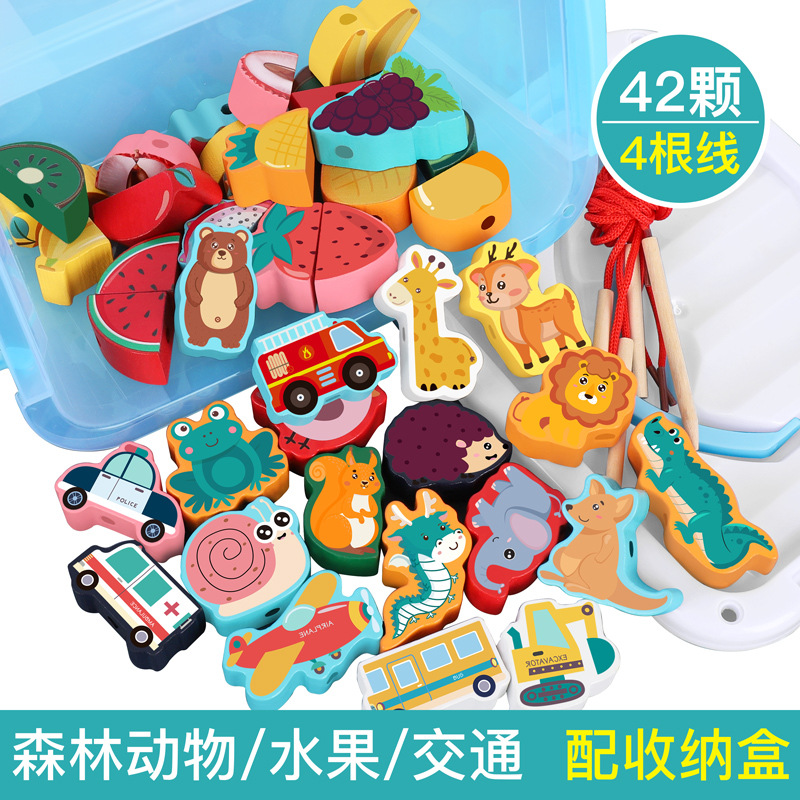 42 animales y transporte de frutas (Caja de almacenamiento)