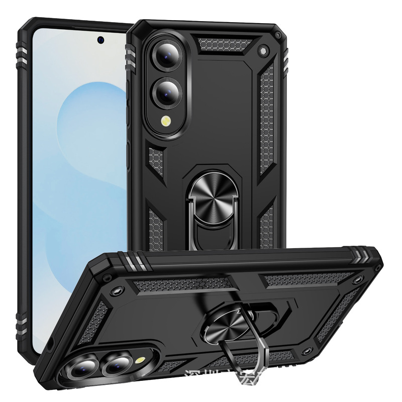 Suitable for Samsung S25Fe Sergeant Armor Ring Mobile Phone Case S24Ultra Car Bracket S23 Anti-Fall Protective Cover