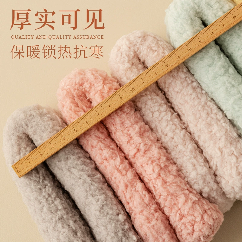 Winter coral velvet fleece keep warm socks, mid-length, increased thickness