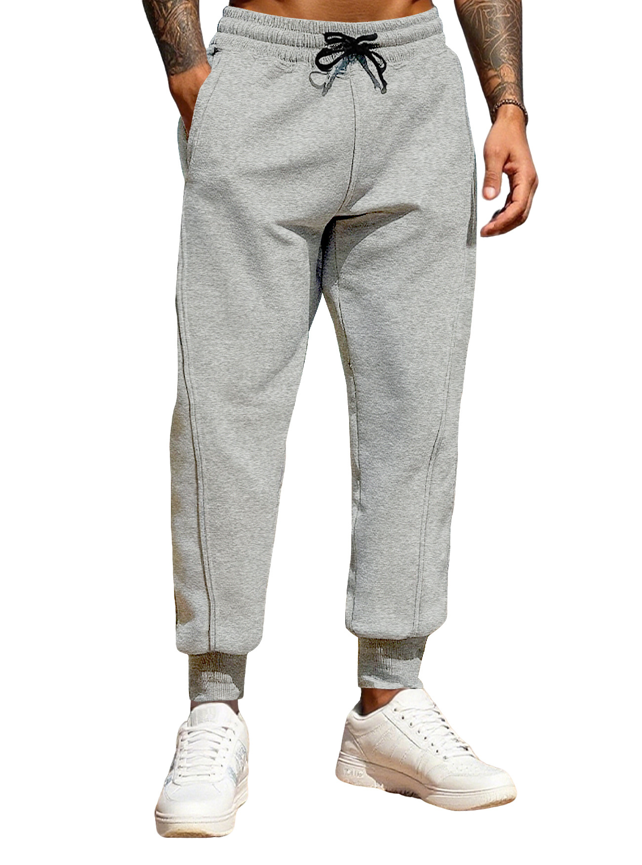 Transfronterizo Amazon hombre primavera y otoño pie elástico pantalones deportivos casuales sueltos de comercio exterior pantalones largos para correr estadounidenses image 11