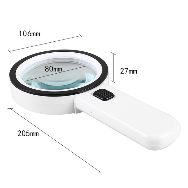 handheld magnifying glass with light