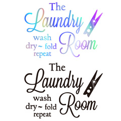 新款創意外貿英文箴言The laundry room家居裝飾牆貼紙wall quote
