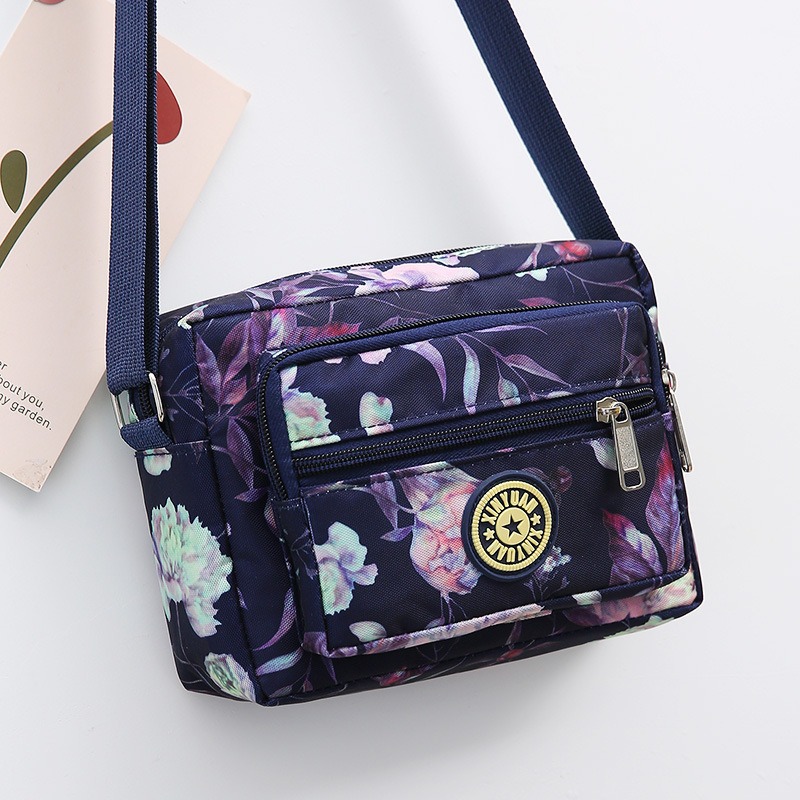 Nueva bolsa de tela de flores, bolsa de media edad, bolsa de tela de Oxford, bolsa de hombro, bolsa de mujer, bolsa de lona al por mayor