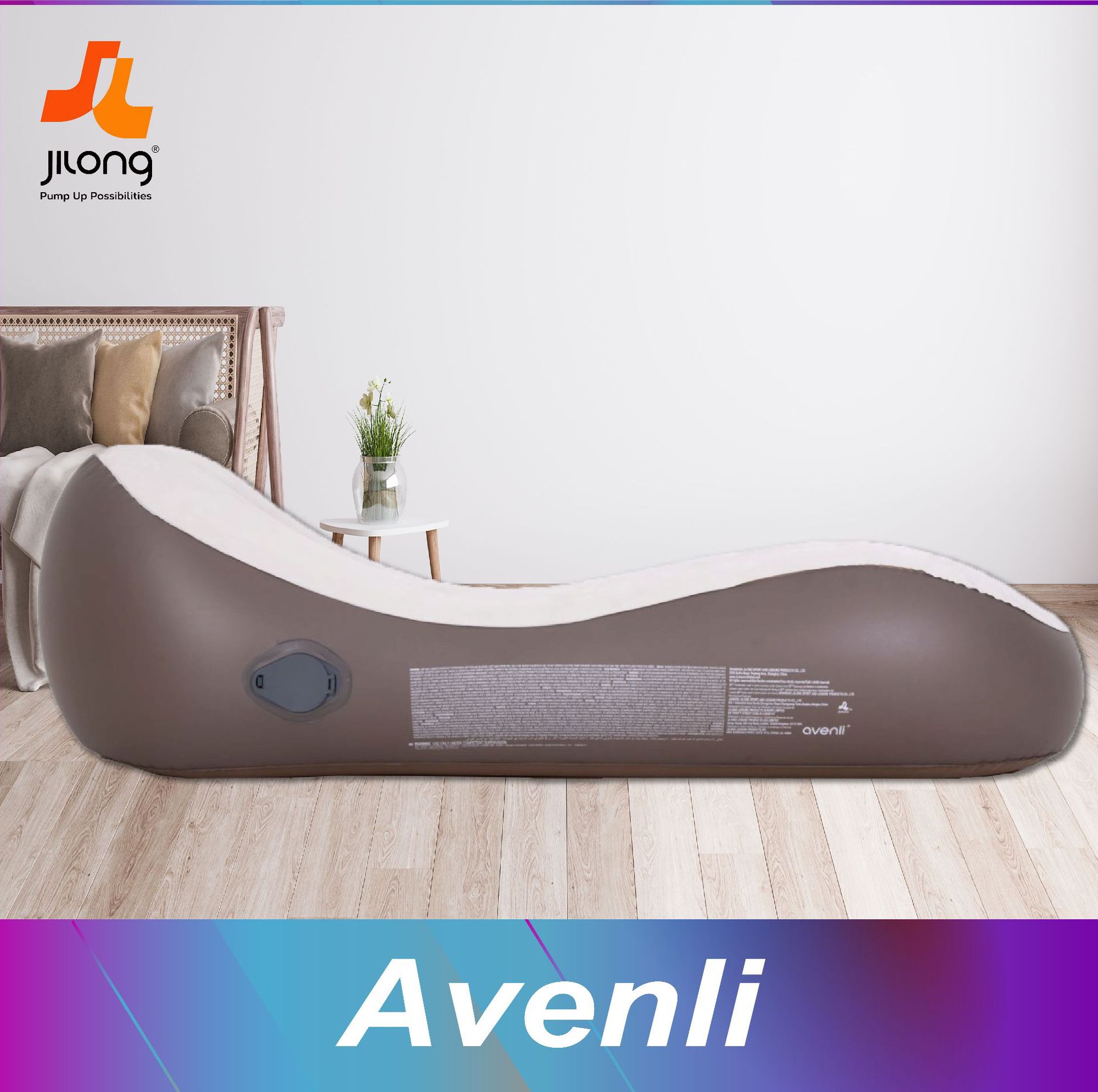 JILONG inflatable sofa outdoor portable air bed bed lazy lunch break camping leisure automatic inflatable air lounge chair