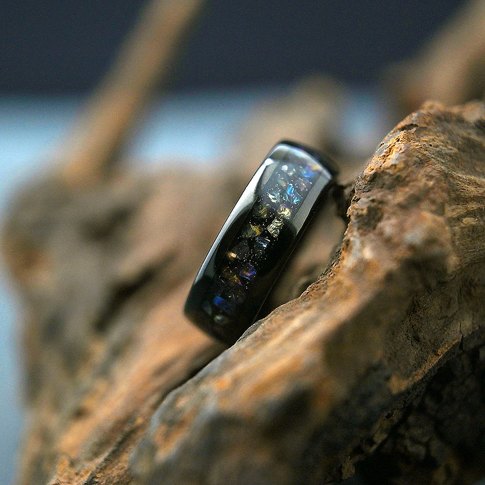«(Cross-border trading), ring, starry sky, Tungsten steel»