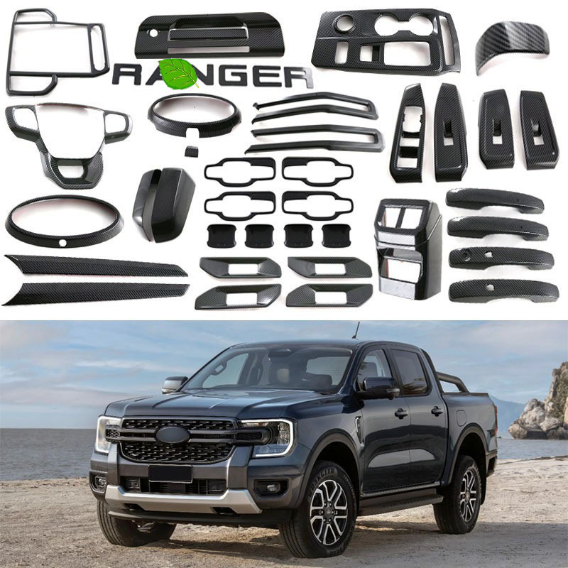 Suitable for 21-24 Ford Ranger rearview mirror door bowl handle fuel tank cover inner armrest gear inner and outer decoration