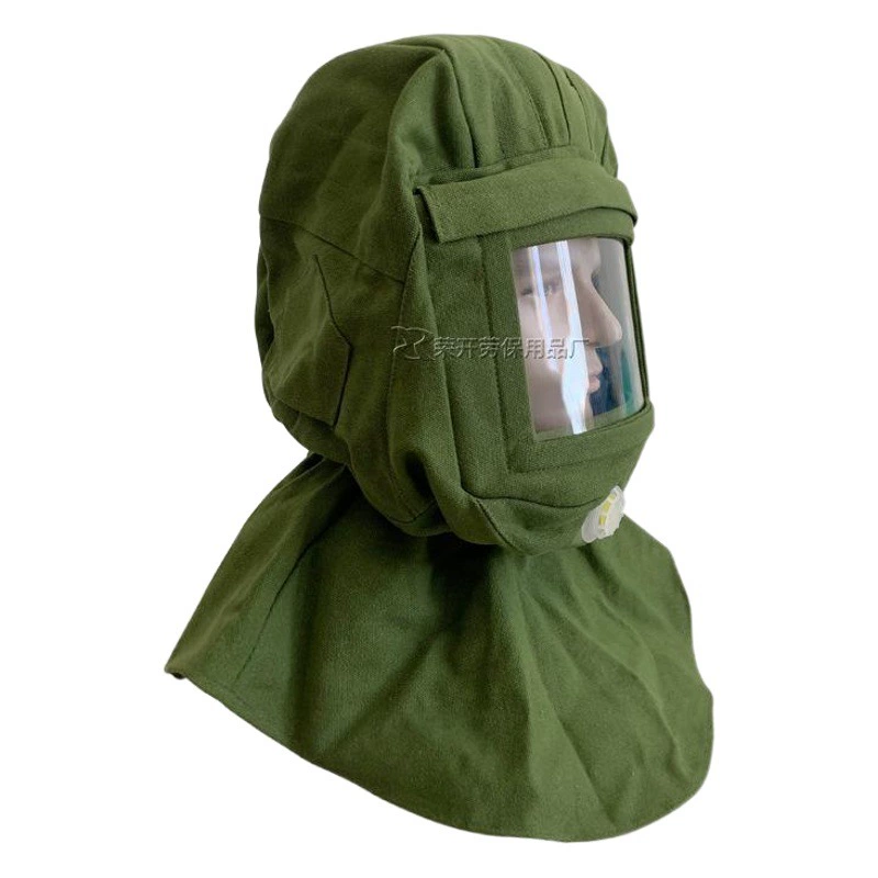 Белая холщовая пескоструйная крышка Зеленая пескоструйная крышка Пылезащитная полированная Защитная Пылезащитная краска промышленная шаль Крышка маска