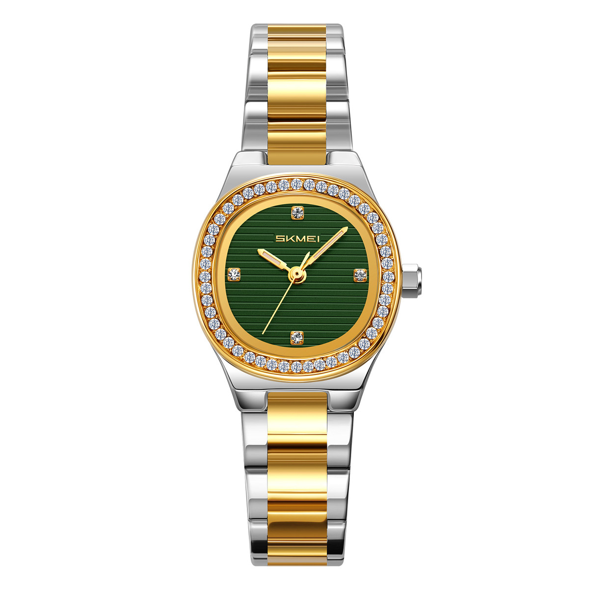 En el momento, el cinturón de acero de diamantes simple reloj de mujer retro versátil reloj de pulsera de mujer a granel de comercio exterior mezcla de lotes fábrica personalizada fuente