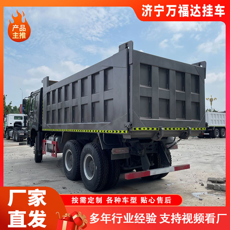 Sinotruk Howo 380 Horsepower Is Suitable for Pulling Stones and Sand and Gravel Materials. 6*4 Dump Trailer 371 Is Turned over after Use