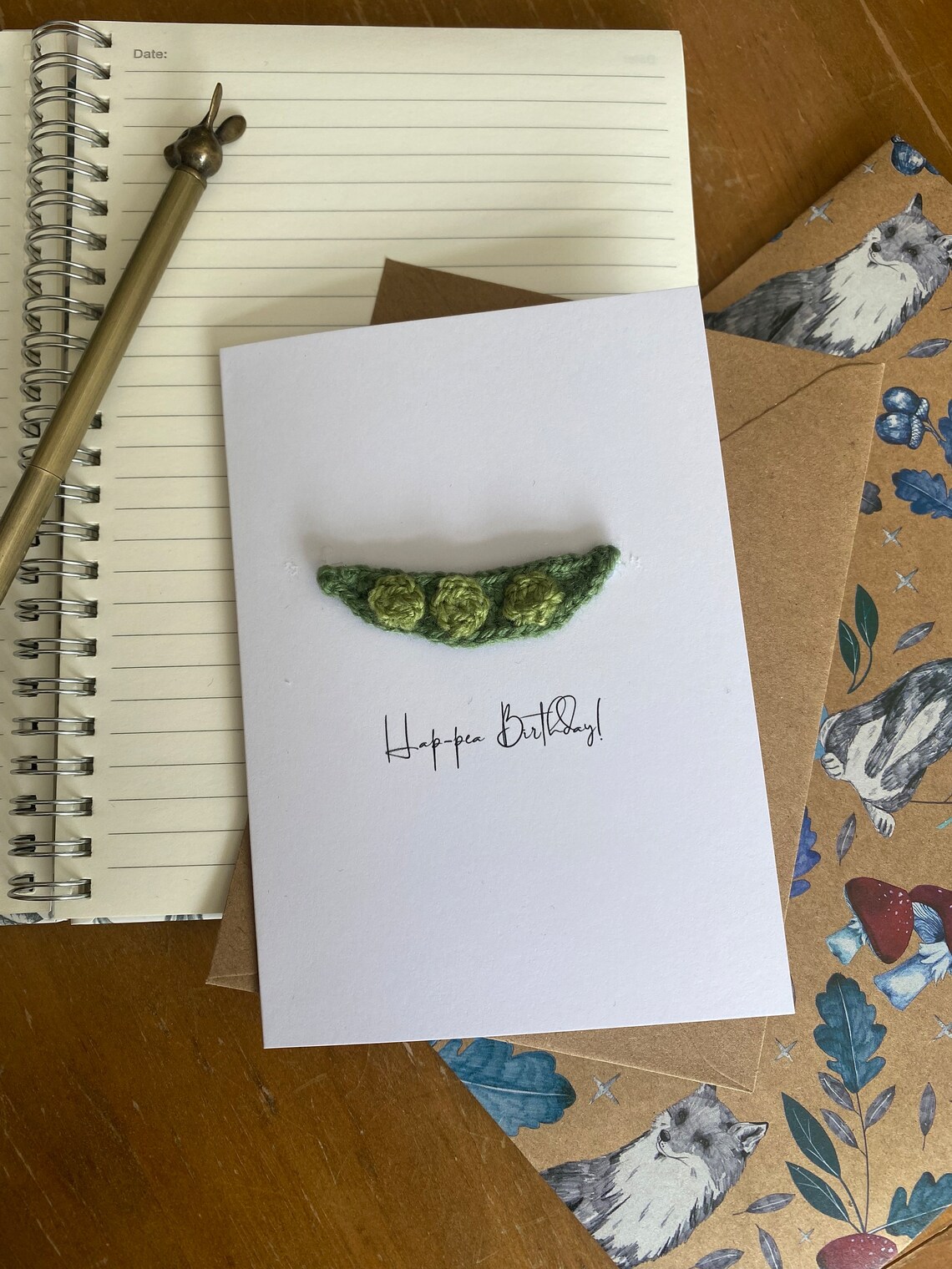 [재료 패키지] 녹색 완두콩 생일 카드