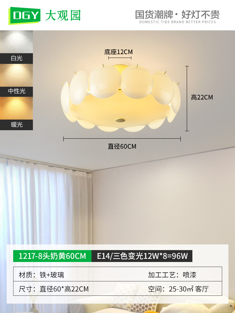 Lámpara de techo para dormitorio, lámpara de techo para comedor y sala de estar, lámpara de dormitorio, lámpara de cristal de lujo de estilo francés, iluminación para habitaciones, accesorios de iluminación Zhongshan 413L.