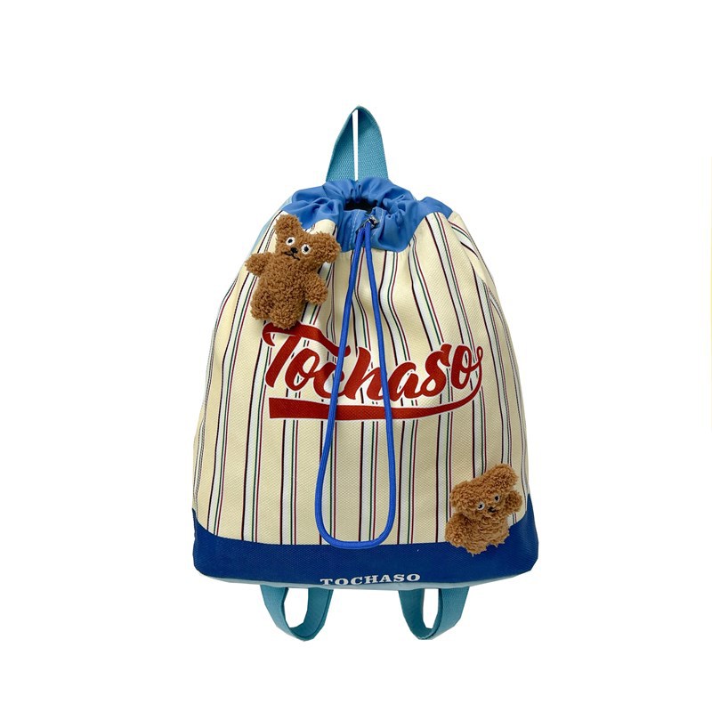 Kindergarten clase pequeña y media mochila para bebés estilo occidental a rayas americanas mochila para niños y niñas mochila para niños nueva