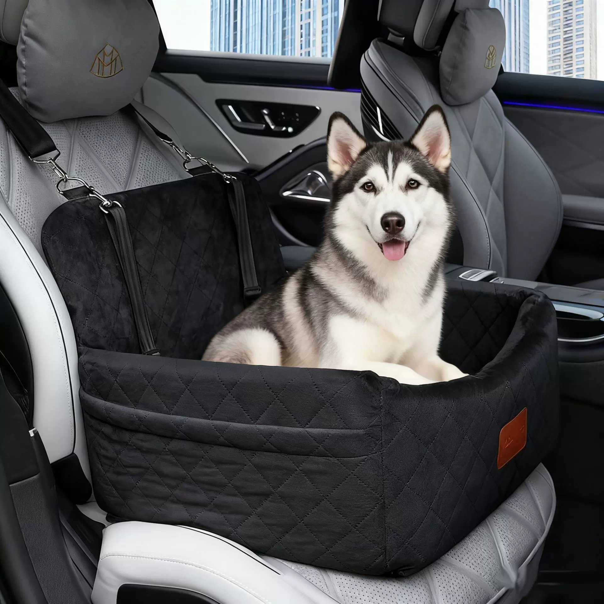 跨境热销外出旅行车载狗窝全可拆洗宠物窝狗睡垫狗床狗用车载窝