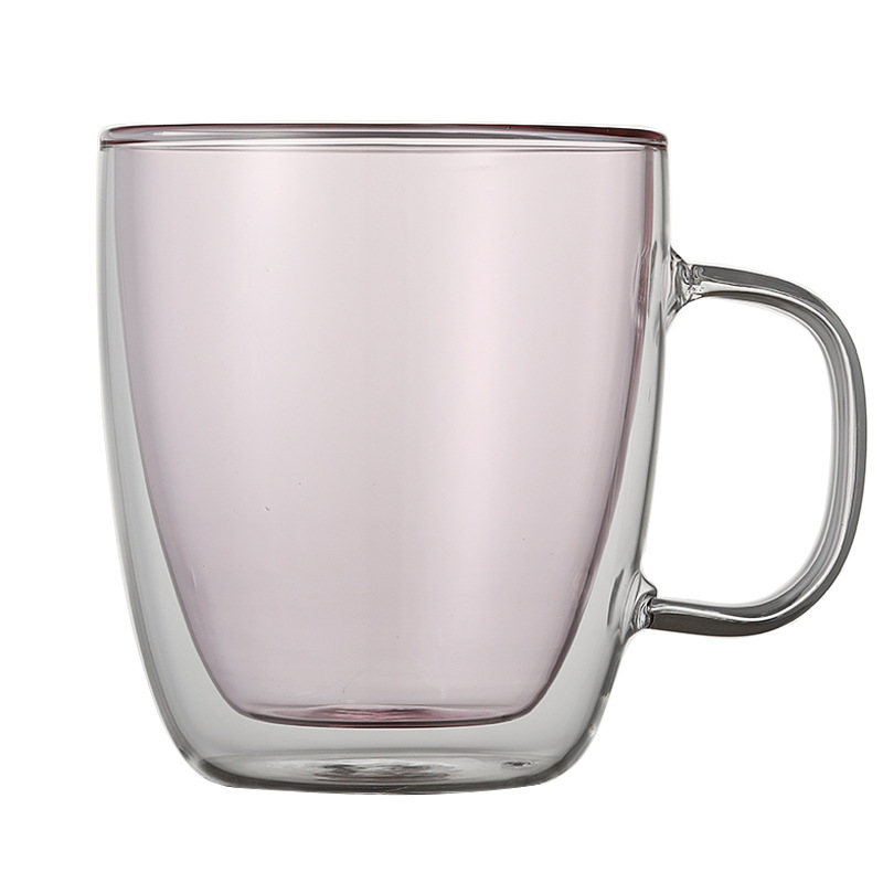 Taza de agua de vidrio de doble capa taza de vidrio en forma de huevo taza de café transparente taza de leche