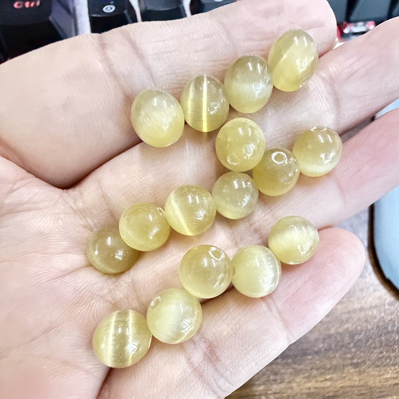 [7a selected] tiger yellow cat eye 6mm