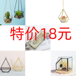 Factory glass flower house geometric ornaments micro landscape ecological bottle European home decoration cross-border