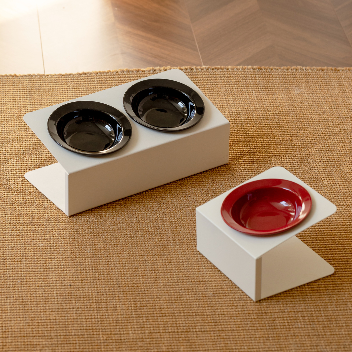 Cerámica de alto valor bd tazón doble para mascotas tazón para gatos protección de la columna cervical anti-volcado juego de tazón para gatos de grano de agua potable de gran calibre