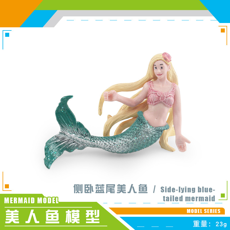 Amazon simulación mito leyenda muñeca modelo cognitivo de los niños sirena océano escena estática adornos