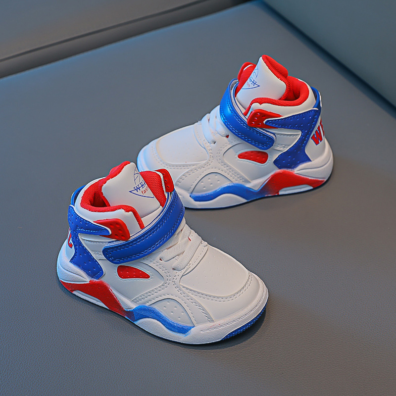 Basketball 2023 Herbst Winter Neue Jungen High Top Plüsch Sportschuhe Kleine und Mittlere kinder_voghion.com