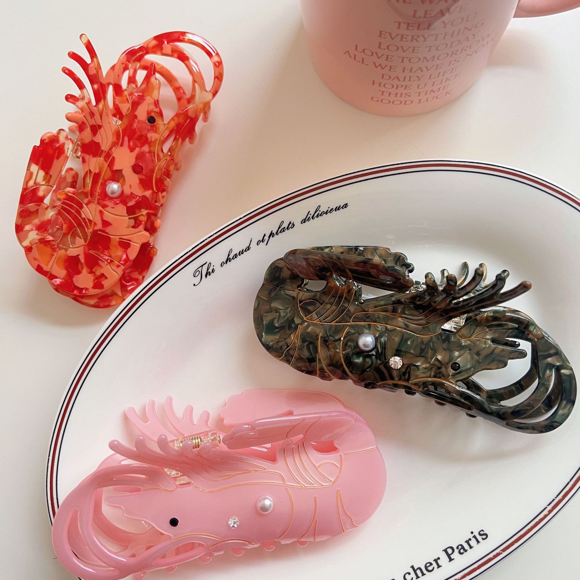 50g Weight Hair Claws Hair Accessories Type 1 Piece Quantity Cute Marine Style Women's Lobster Acetic Acid Sheets Hair Claws