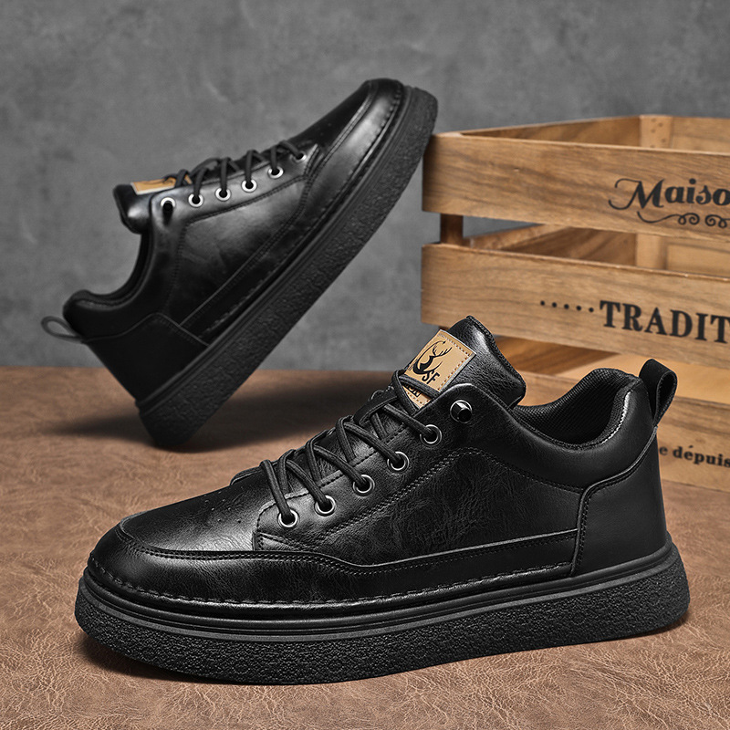 Zapatos coreanos de skate para hombres, zapatos de moda para jóvenes, elásticos, zapatos de conducción planos, zapatos deportivos casuales para hombres.