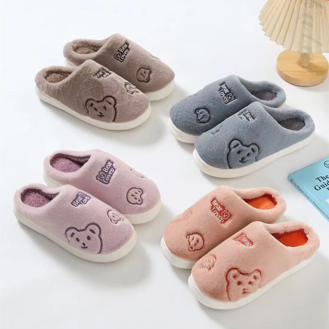 Directo de fábrica Zapatillas de algodón casa de invierno casa hombres y mujeres ancianos Zapatillas de algodón cálido forro polar fondo grueso Zapatillas de lana al por mayor