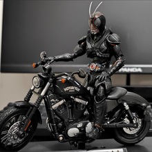 SHF假面骑士黑日真骨雕可动手办W模型摆件摩托车模型儿童玩具