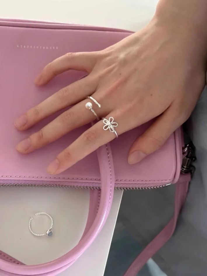1g Weight Open Rings Classification Adjustable Ring Size 1 Piece Quantity Daily, Date Occasion 925 Sterling Silver Material Geometric Pattern All Seasons Season Women's Gender Simple Style, Classic Style Style 1 Piece 925 Sterling Silver Geometric Open Rings 4