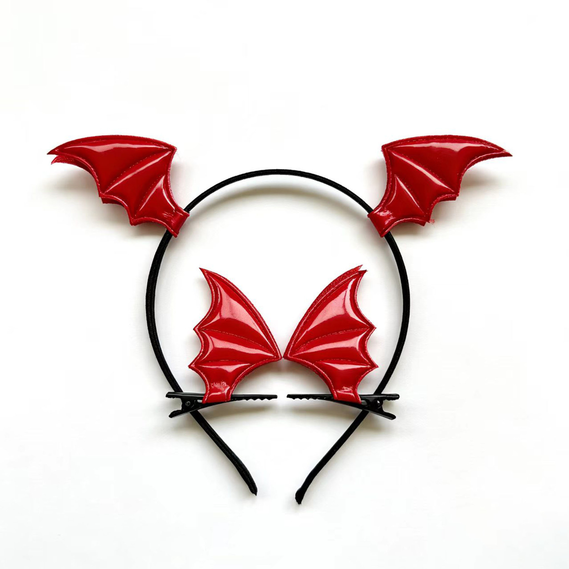Cross-border Halloween tocadillos murciélagos clipes de cabello conjunto hornos de demonios extraños accesorios de fiesta hojas de cabello