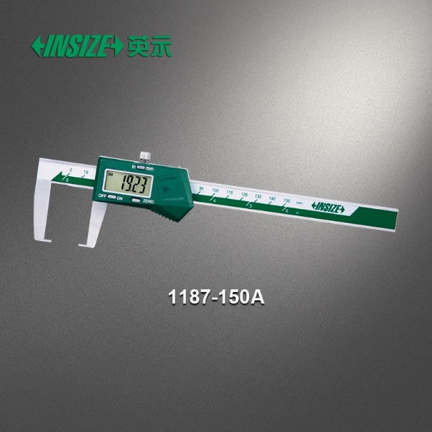 INSIZE英示数显扁头外凹槽卡尺大号1187 0-200mm0-300mm0-500mm