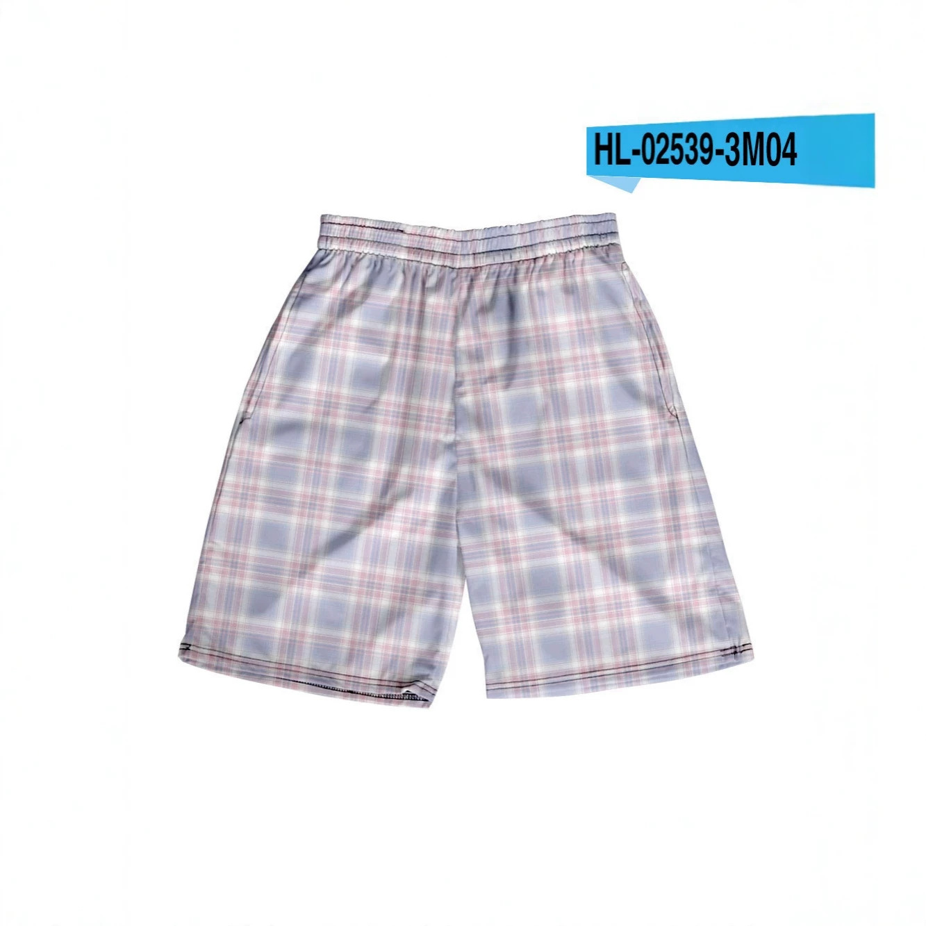 2025 Spring/Summer Men's Hawaiian Casual Plaid Shorts, European and American Style Casual Beach Pants