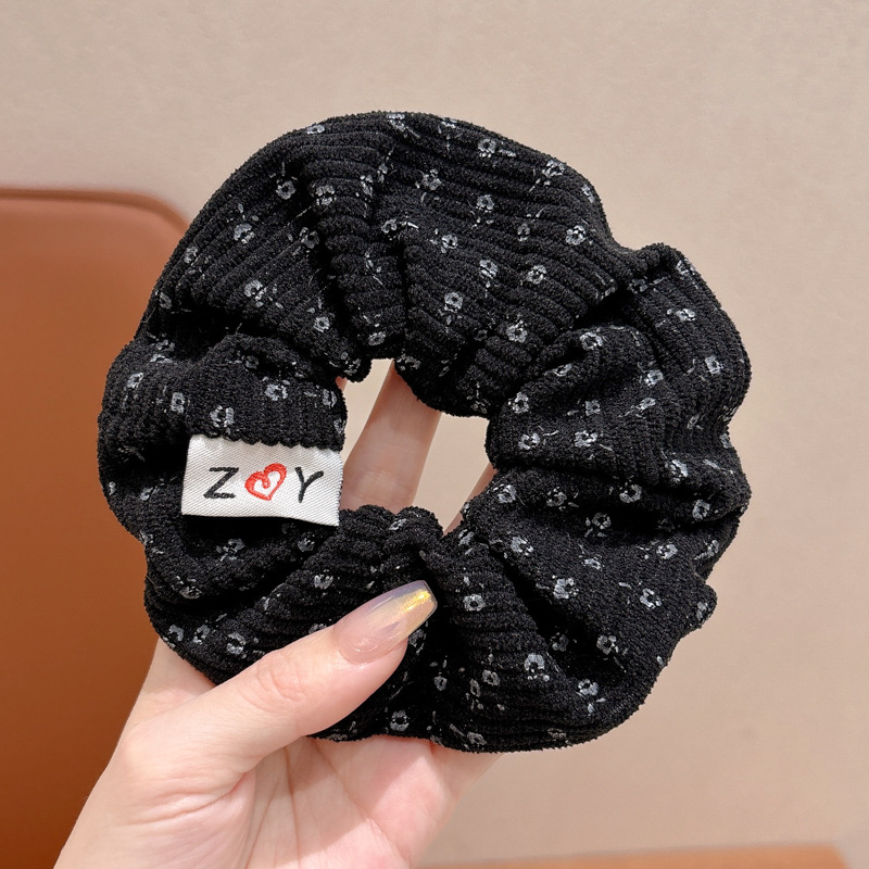 Otoño y invierno coreano de flores cortadas de peluche anillo de cabello de alto nivel no lastimó la cabeza detrás de la cola de cabello tira de goma