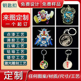 徽章定制校徽烤漆胸章珐琅企业景区纪念品卡通钥匙挂件扣logo定制