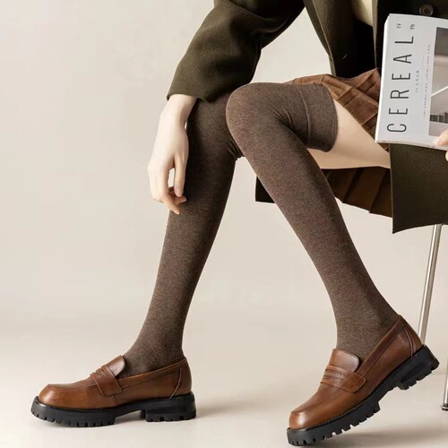Spring and summer thin pressure slimming leg over-the-knee socks for women JK long socks for women's calf cotton socks tall long legs slimming socks