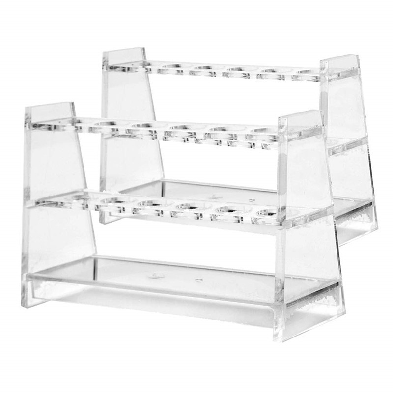 2件6孔陈列架亚克力测试管支架插槽适合直径小于2.1厘米试管