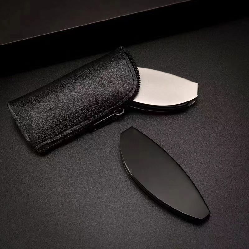 New anti-blue light reading glasses men's high-end folding pocket reading glasses women's portable metal ultra-light glasses frame